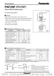 PN109F datasheet pdf Panasonic
