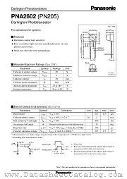 PNA2602 datasheet pdf Panasonic