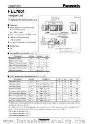 HUL7001 datasheet pdf Panasonic