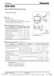 2SA1806 datasheet pdf Panasonic