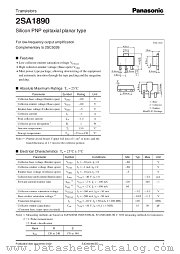 2SA1890 datasheet pdf Panasonic