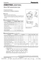 2SB0709A datasheet pdf Panasonic