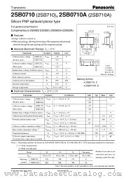 2SB0710A datasheet pdf Panasonic