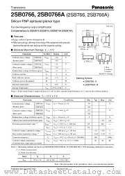 2SB0766A datasheet pdf Panasonic