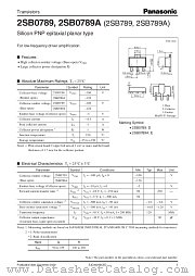 2SB0789A datasheet pdf Panasonic