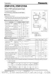 2SB1219 datasheet pdf Panasonic