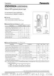 2SD592A datasheet pdf Panasonic