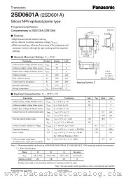 2SD0601A datasheet pdf Panasonic
