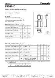 2SD1010 datasheet pdf Panasonic