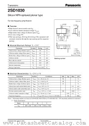 2SD1030 datasheet pdf Panasonic