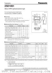 2SD1051 datasheet pdf Panasonic