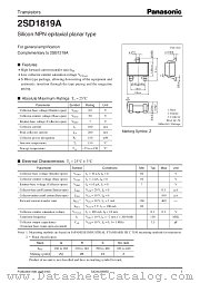 2SD1819A datasheet pdf Panasonic
