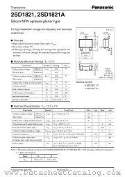 2SD1821 datasheet pdf Panasonic