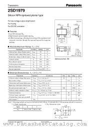 2SD1979 datasheet pdf Panasonic