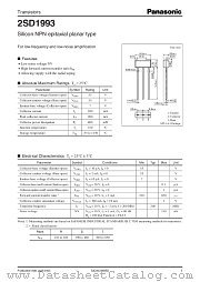 2SD1993 datasheet pdf Panasonic