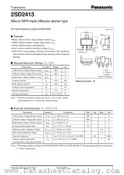 2SD2413 datasheet pdf Panasonic