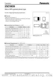 2SC5839 datasheet pdf Panasonic