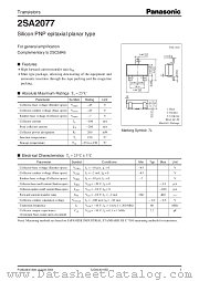 2SA2077 datasheet pdf Panasonic