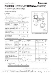 2SB0952 datasheet pdf Panasonic