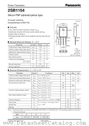 2SB1154 datasheet pdf Panasonic