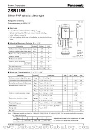 2SB1156 datasheet pdf Panasonic