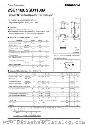 2SB1180 datasheet pdf Panasonic
