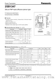 2SB1347 datasheet pdf Panasonic