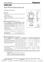 2SB1361 datasheet pdf Panasonic