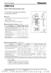2SB1414 datasheet pdf Panasonic