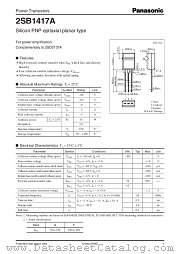 2SB1417A datasheet pdf Panasonic