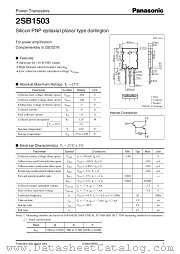 2SB1503 datasheet pdf Panasonic