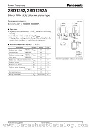 2SD1252 datasheet pdf Panasonic