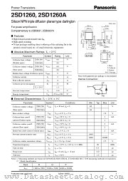 2SD1260A datasheet pdf Panasonic