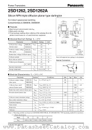 2SD1262 datasheet pdf Panasonic