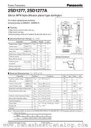 2SD1277 datasheet pdf Panasonic