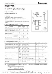 2SD1705 datasheet pdf Panasonic