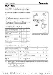 2SD1719 datasheet pdf Panasonic