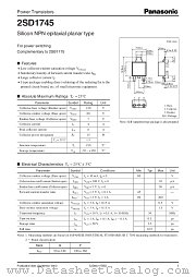 2SD1745 datasheet pdf Panasonic