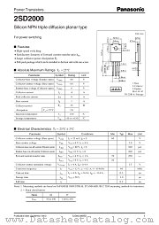 2SD2000 datasheet pdf Panasonic