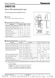 2SD2133 datasheet pdf Panasonic