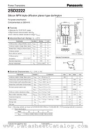 2SD2222 datasheet pdf Panasonic