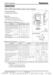 2SD2250 datasheet pdf Panasonic