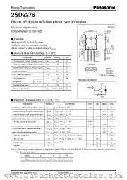2SD2276 datasheet pdf Panasonic