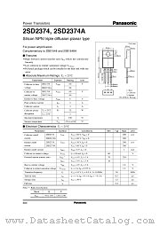 2SD2374A datasheet pdf Panasonic