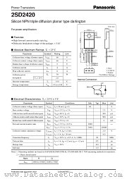 2SD2420 datasheet pdf Panasonic