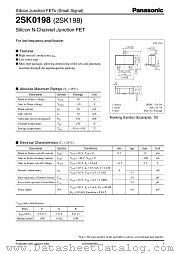 2SK198 datasheet pdf Panasonic