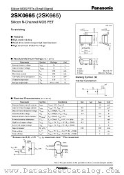 2SK665 datasheet pdf Panasonic