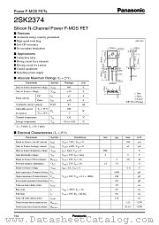 2SK2374 datasheet pdf Panasonic