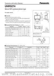 UNR5274 datasheet pdf Panasonic