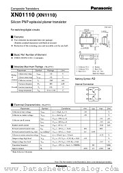 XN01110 datasheet pdf Panasonic